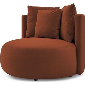 Oranžové sametové křeslo Cesar – Bobochic Paris obraz