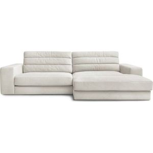 Béžová sametová rohová pohovka (pravý roh/s lenoškou) Sierra – Bobochic Paris obraz