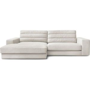 Béžová sametová rohová pohovka (levý roh/s lenoškou) Sierra – Bobochic Paris obraz