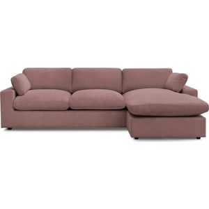 Růžová manšestrová rohová pohovka Belair – Bobochic Paris obraz