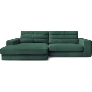 Zelená sametová rohová pohovka (levý roh/s lenoškou) Sierra – Bobochic Paris obraz