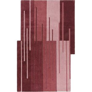 Vínový ručně tkaný vlněný koberec 150x240 cm Split Ombre Shaped – Flair Rugs obraz
