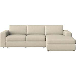 Béžová rohová pohovka (pravý roh/s lenoškou) Baga – Rodier obraz