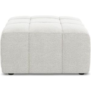 Bílá podnožka z textilie bouclé Aloha – Makamii obraz