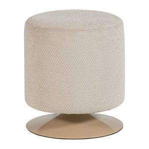 Béžový taburet z textilie bouclé Islen – WOOOD obraz