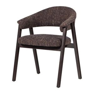 Tmavě hnědá čalouněná jídelní židle s područkami Tunar – WOOOD obraz