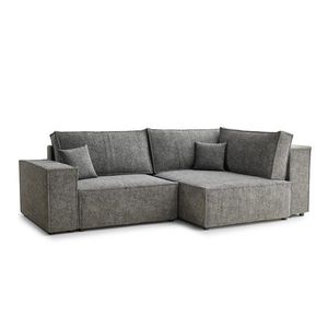 Šedá žinylková rozkládací/s úložným prostorem rohová pohovka (pravý roh/do L) Tonga – Maison de Rêve obraz