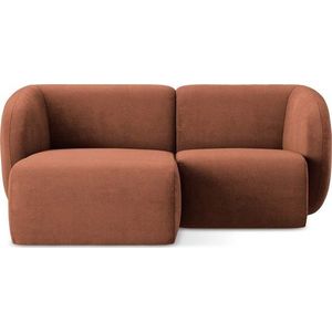 Žinylková rohová pohovka v terakotové barvě (levý roh/s lenoškou) Lani – Makamii obraz