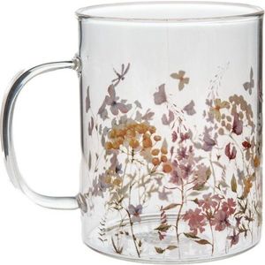 Skleněný hrnek 410 ml Flowers – Dakls obraz
