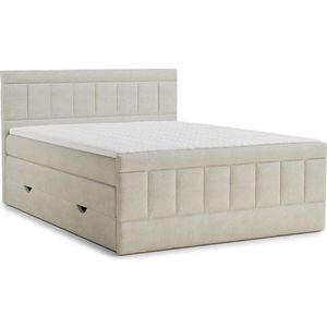 Béžová boxspring postel s úložným prostorem 160x200 cm Caya – Maison de Rêve obraz