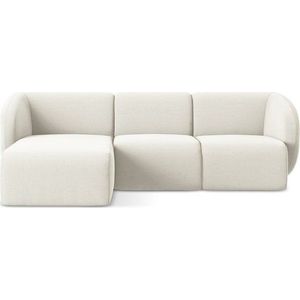 Béžová sametová rohová pohovka (levý roh/s lenoškou) Lani – Makamii obraz