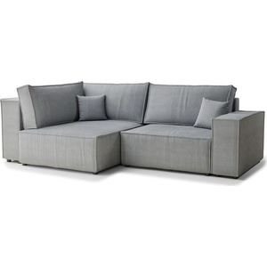 Šedá manšestrová rozkládací/s úložným prostorem rohová pohovka (levý roh/do L) Tonga – Maison de Rêve obraz