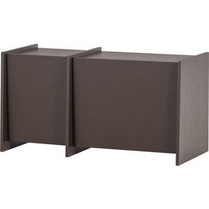 Tmavě hnědý TV stolek v dekoru jasanu 102x53x44 cm Brock – WOOOD obraz