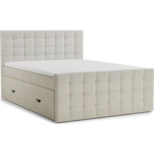 Krémová boxspring postel s úložným prostorem 180x200 cm Tasca – Maison de Rêve obraz
