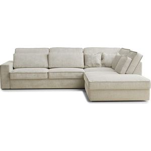 Šedobéžová žinylková rohová pohovka (pravý roh/do L) Kirou – Maison de Rêve obraz