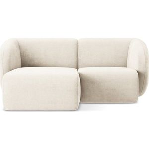 Béžová žinylková rohová pohovka (levý roh/s lenoškou) Lani – Makamii obraz