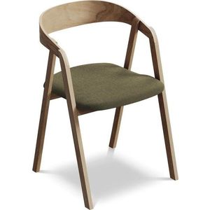 Zelené jídelní křeslo z masivního dřeva Erika – Makamii obraz