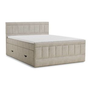 Béžová boxspring postel s úložným prostorem 160x200 cm Caya – Maison de Rêve obraz