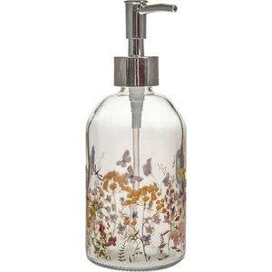 Skleněný dávkovač mýdla 390 ml Flowers – Dakls obraz
