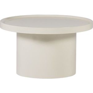 Šedobéžový kulatý konferenční stolek ø 70 cm Veluna – WOOOD obraz