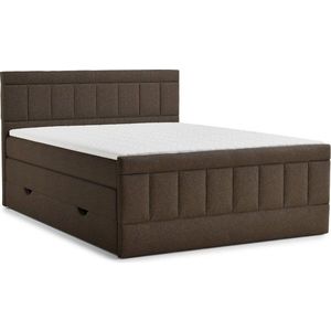 Hnědá boxspring postel s úložným prostorem 180x200 cm Caya – Maison de Rêve obraz