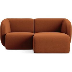 Sametová rohová pohovka v terakotové barvě (pravý roh/s lenoškou) Lani – Makamii obraz