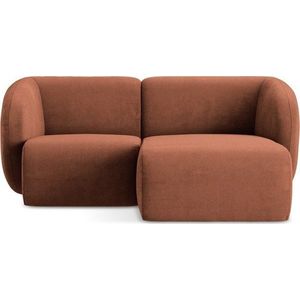 Žinylková rohová pohovka v terakotové barvě (pravý roh/s lenoškou) Lani – Makamii obraz