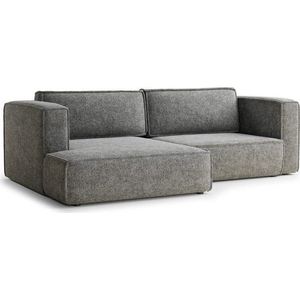 Šedá žinylková rozkládací/s úložným prostorem rohová pohovka (levý roh/s lenoškou) Velto – Maison de Rêve obraz