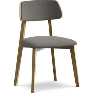 Šedá jídelní židle z masivního dřeva Niu – Makamii obraz