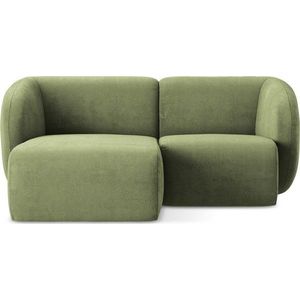 Zelená žinylková rohová pohovka (levý roh/s lenoškou) Lani – Makamii obraz