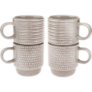 Světle hnědé keramické šálky v sadě 4 ks 290 ml – Dakls obraz