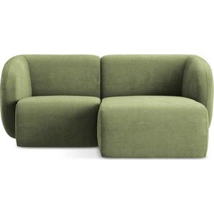 Zelená žinylková rohová pohovka (pravý roh/s lenoškou) Lani – Makamii obraz