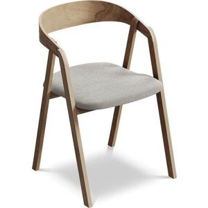 Světle šedé jídelní křeslo z masivního dřeva Erika – Makamii obraz