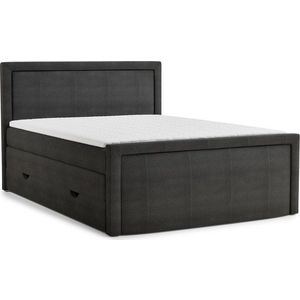 Antracitová boxspring postel s úložným prostorem 160x200 cm Fresco – Maison de Rêve obraz
