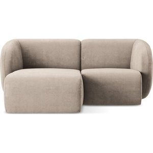 Světle hnědá žinylková rohová pohovka (levý roh/s lenoškou) Lani – Makamii obraz