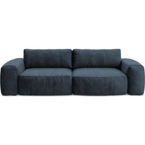 Tmavě modrá žinylková rozkládací pohovka 275 cm Kuki – Makamii obraz