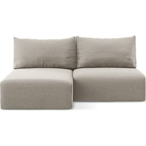 Taupe sametová rozkládací/s úložným prostorem rohová pohovka (levý roh/s lenoškou) Kalena – Makamii obraz