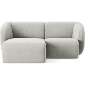 Světle šedá žinylková rohová pohovka (levý roh/s lenoškou) Lani – Makamii obraz