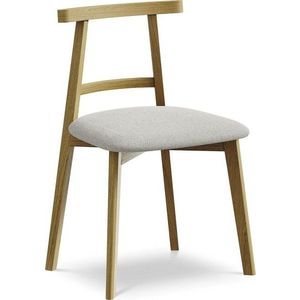 Světle šedá jídelní židle z masivního dřeva Ohelo – Makamii obraz