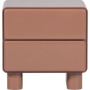 Růžový lesklý noční stolek Lustra – WOOOD obraz