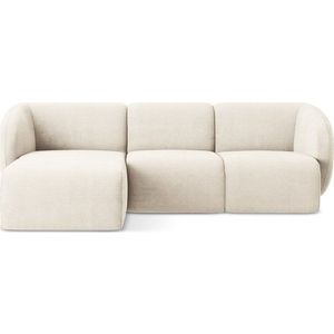 Béžová žinylková rohová pohovka (levý roh/s lenoškou) Lani – Makamii obraz