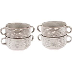 Světle hnědé keramické polévkové misky v sadě 4 ks 470 ml – Dakls obraz