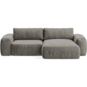 Šedá žinylková rozkládací rohová pohovka (pravý roh/s lenoškou) Kuki – Makamii obraz