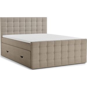 Béžová boxspring postel s úložným prostorem 180x200 cm Tasca – Maison de Rêve obraz