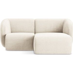 Béžová žinylková rohová pohovka (pravý roh/s lenoškou) Lani – Makamii obraz