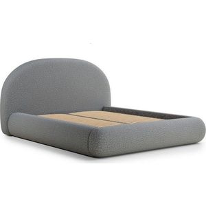 Šedá čalouněná dvoulůžková postel s úložným prostorem s roštem 160x200 cm Maumere – Maison de Rêve obraz