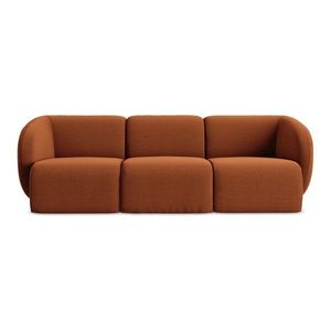 Sametová pohovka v terakotové barvě 244 cm Lani – Makamii obraz