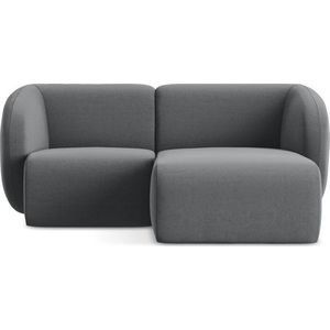 Šedá sametová rohová pohovka (pravý roh/s lenoškou) Lani – Makamii obraz