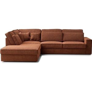 Žinylková rohová pohovka v měděné barvě (levý roh/do L) Kirou – Maison de Rêve obraz