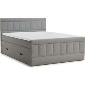 Šedá boxspring postel s úložným prostorem 200x200 cm Caya – Maison de Rêve obraz